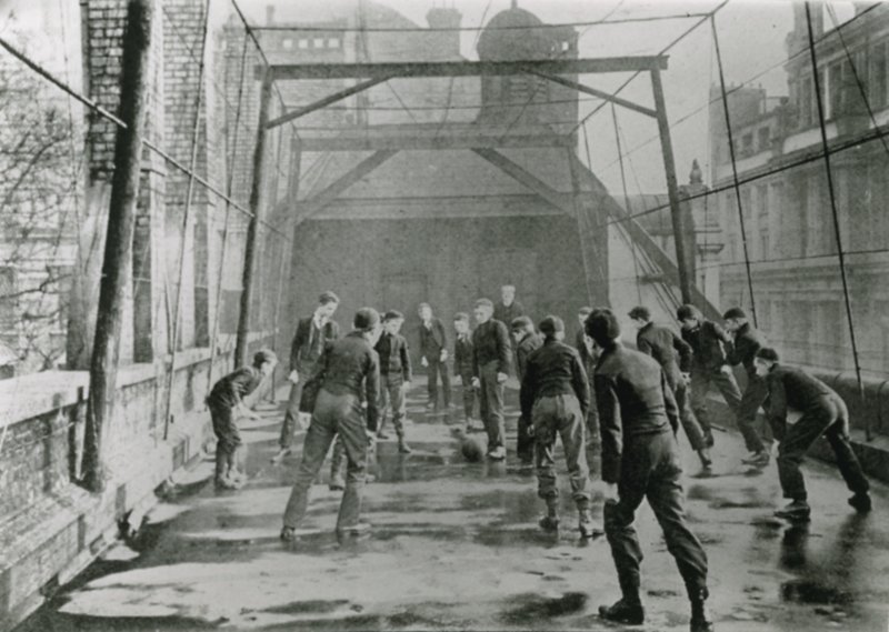 City school football pitch in 1902 by English Photographer