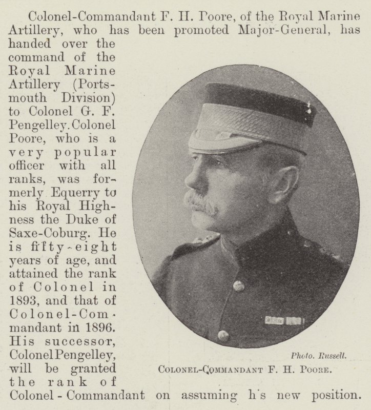 Colonel-Commandant F H Poore by English Photographer