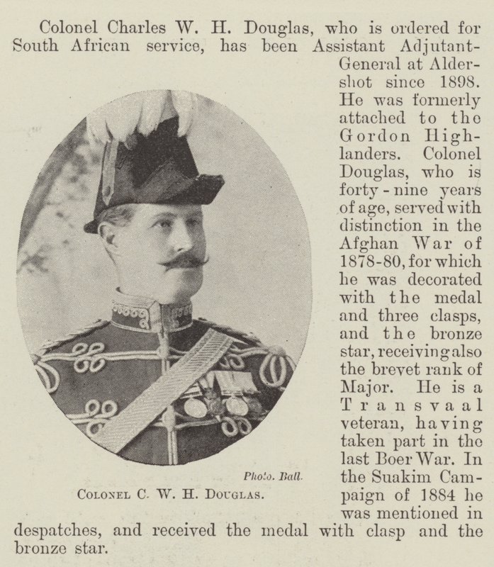 Colonel C W H Douglas by English Photographer