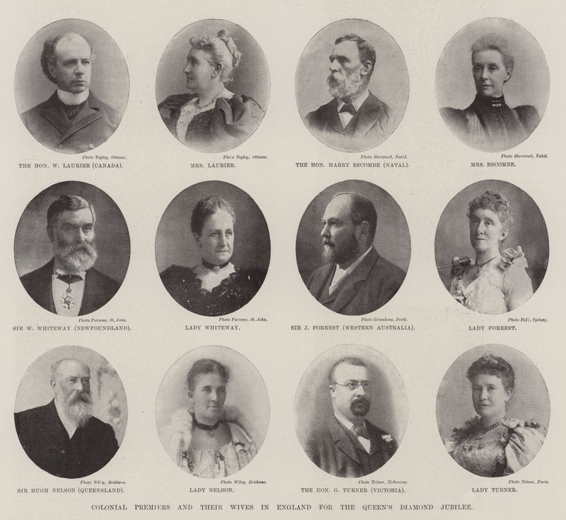 Colonial Premiers and Their Wives in England for the Queen