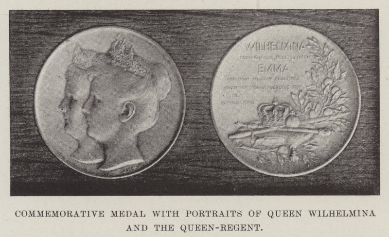 Commemorative Medal with Portraits of Queen Wilhelmina and the Queen-Regent by English Photographer