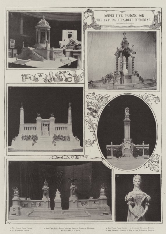 Competitive Designs for the Empress Elizabeth Memorial by English Photographer