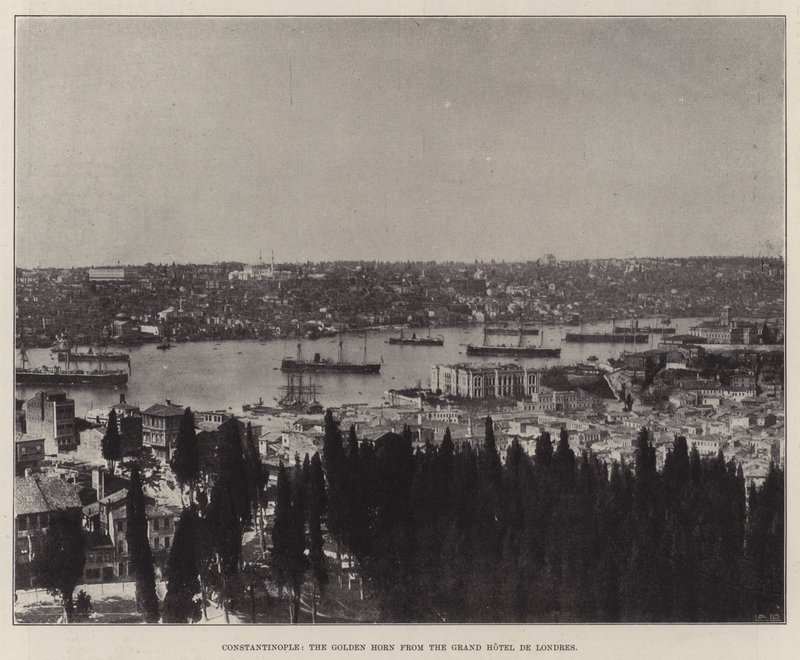 Constantinople, the Golden Horn from the Grand Hotel de Londres by English Photographer