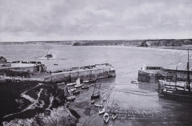 Cornwall: Newquay, the Harbour by English Photographer