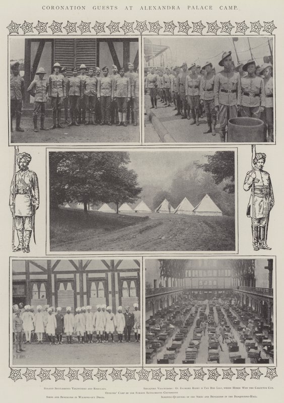 Coronation Guests at Alexandra Palace Camp by English Photographer
