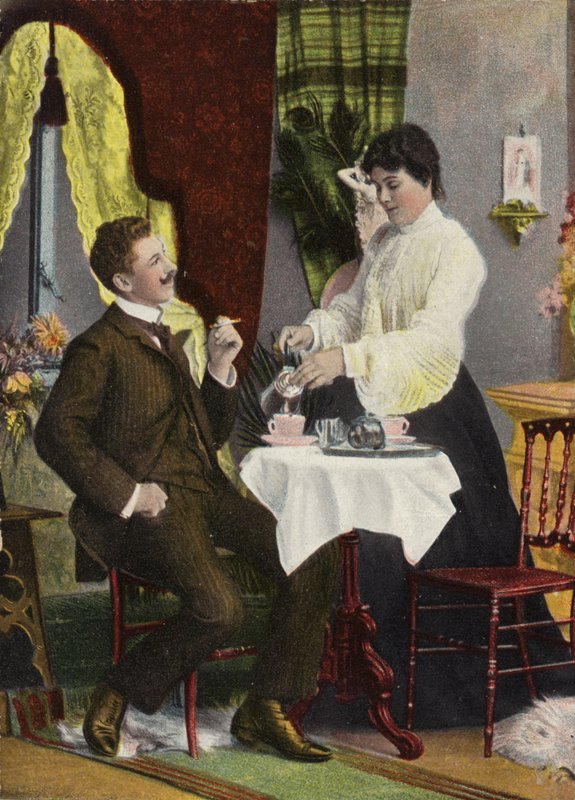 Couple Drinking Tea Together by English Photographer