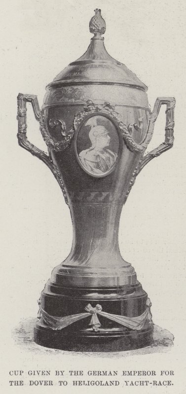 Cup Given by the German Emperor for the Dover to Heligoland Yacht-Race by English Photographer