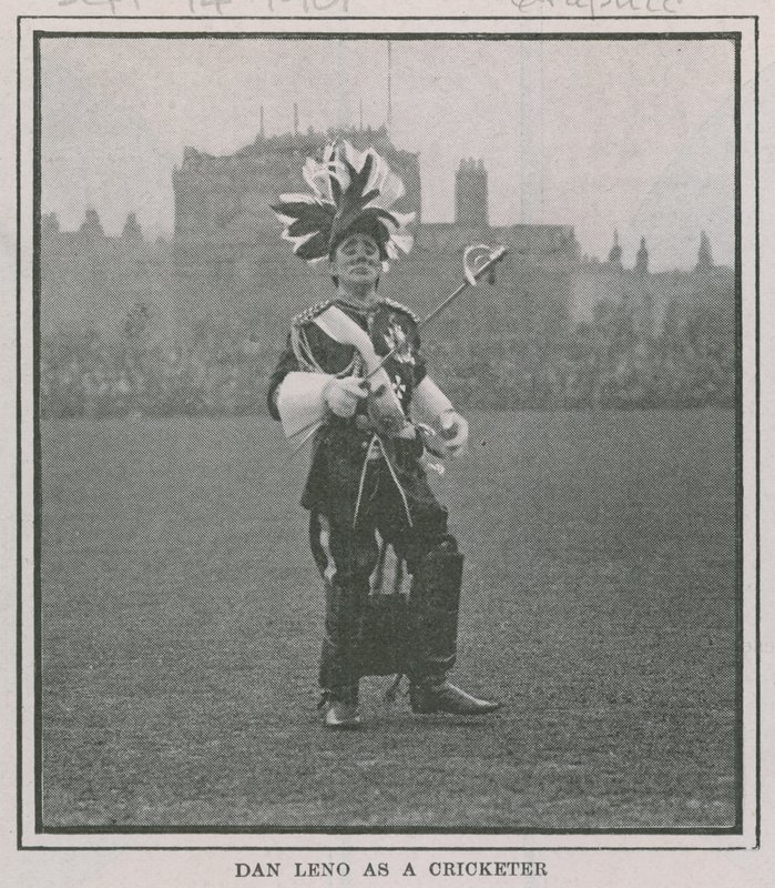 Dan Leno as a cricketer by English Photographer