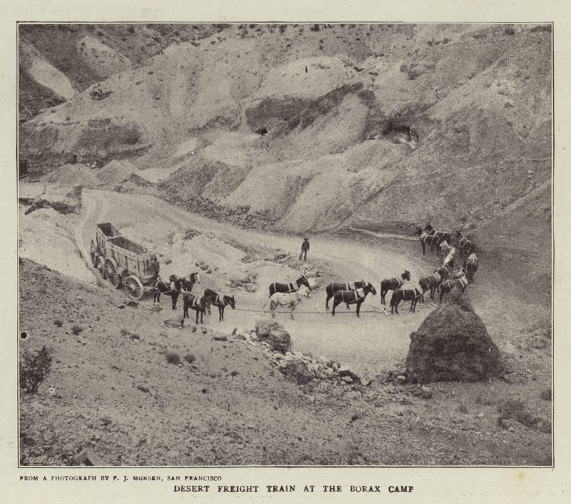 Desert Freight Train at the Borax Camp by English Photographer