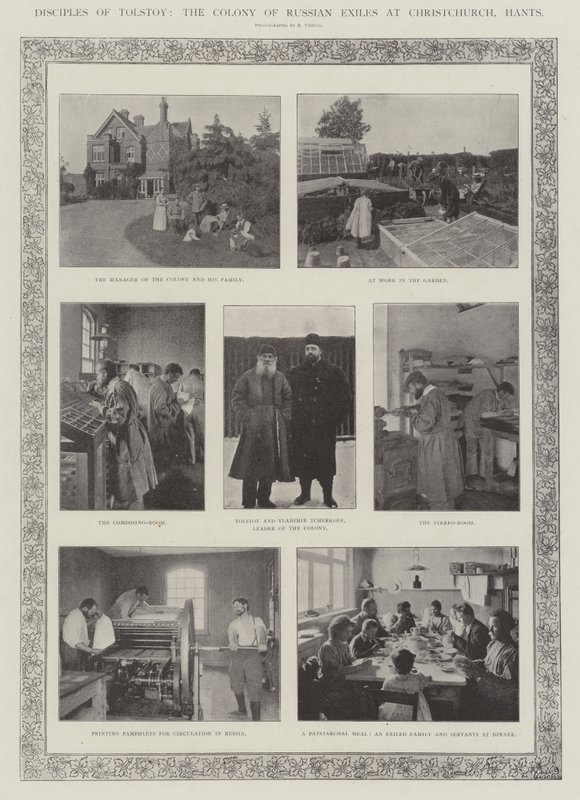 Disciples of Tolstoy, the Colony of Russian Exiles at Christchurch, Hants by English Photographer