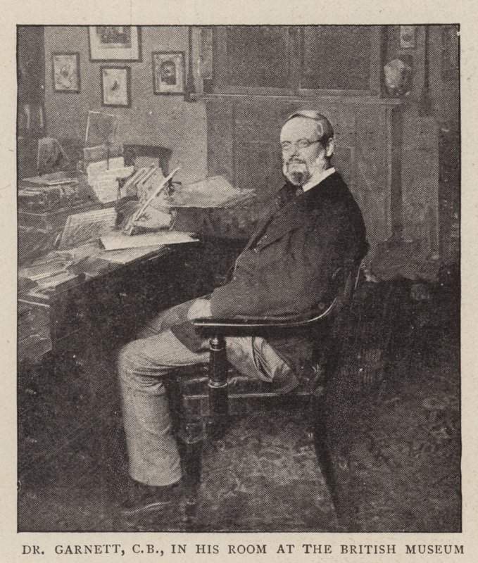 Dr Garnett, CB, in his Room at the British Museum by English Photographer