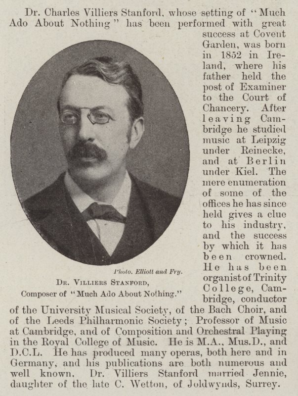 Dr Villiers Stanford, Composer of Much Ado About Nothing by English Photographer