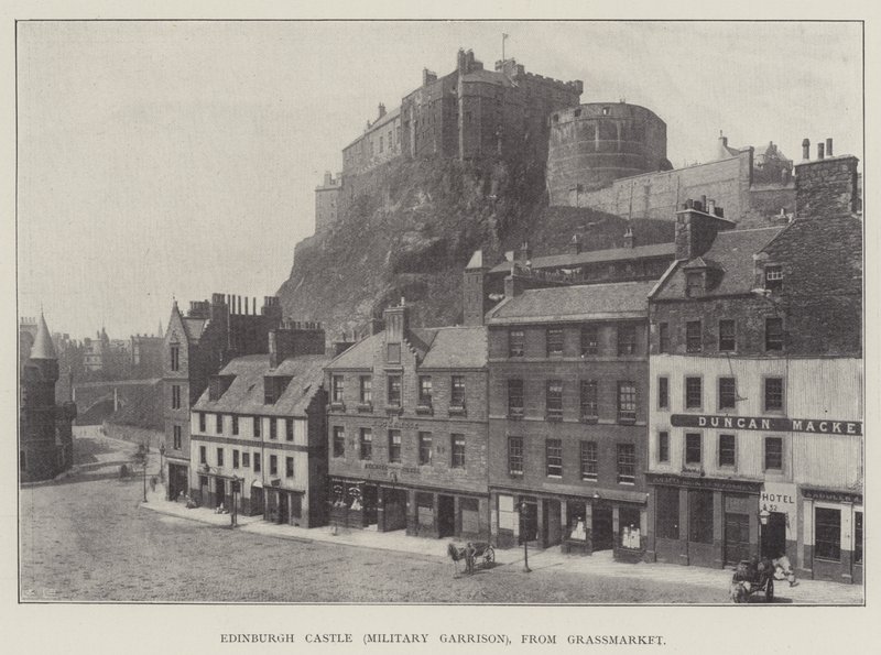 Edinburgh Castle (Military Garrison), from Grassmarket by English Photographer
