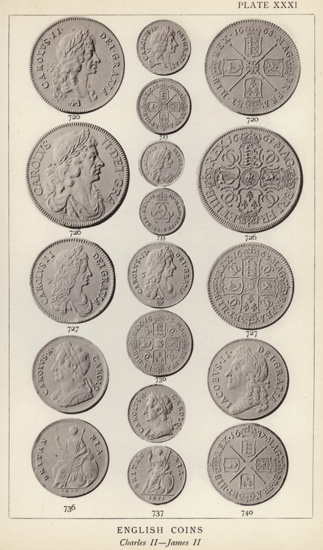 English Coins, Charles II, James II by English Photographer