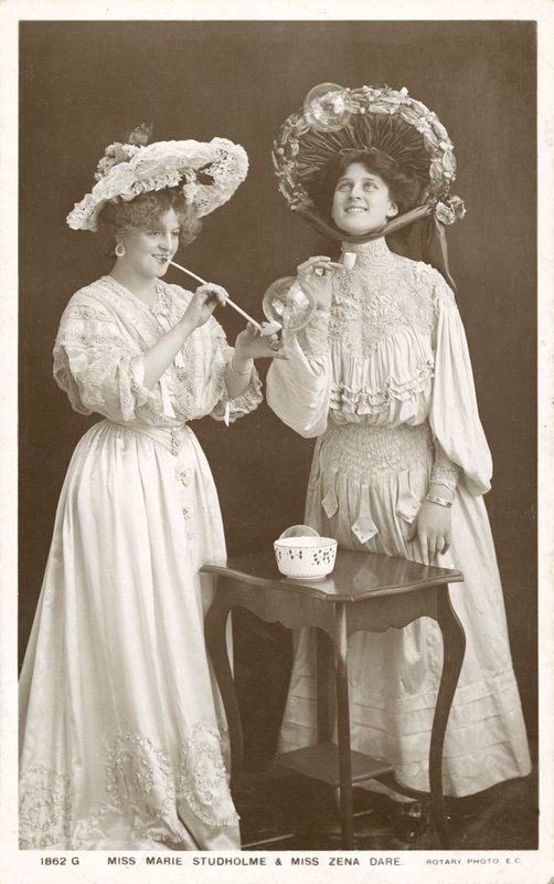 English stage actresses and singers, Zena Dare and Marie Studholme by English Photographer