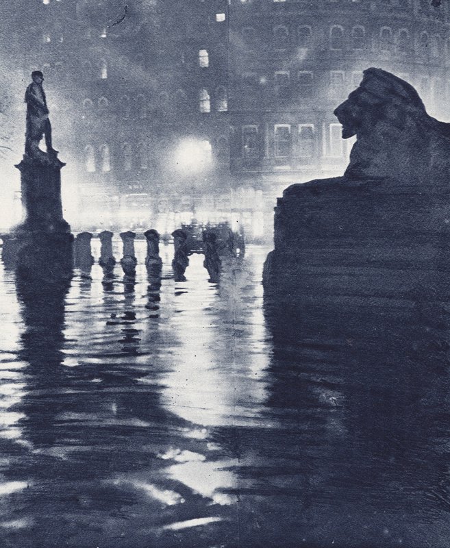 Evening Shadows in Trafalgar Square, London by English Photographer