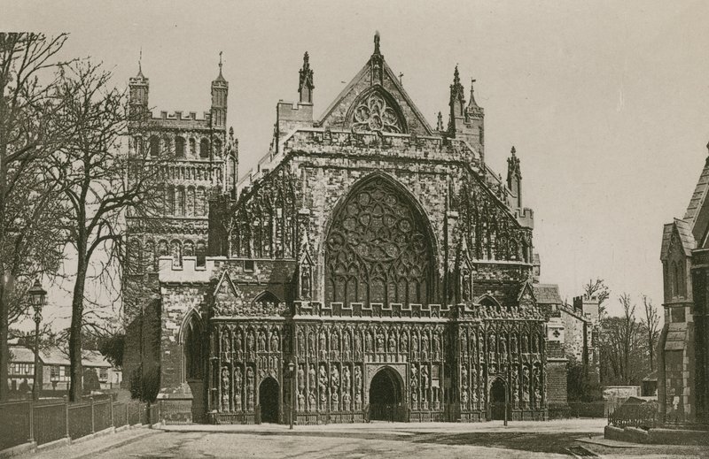 Exeter Cathedral, West Front by English Photographer