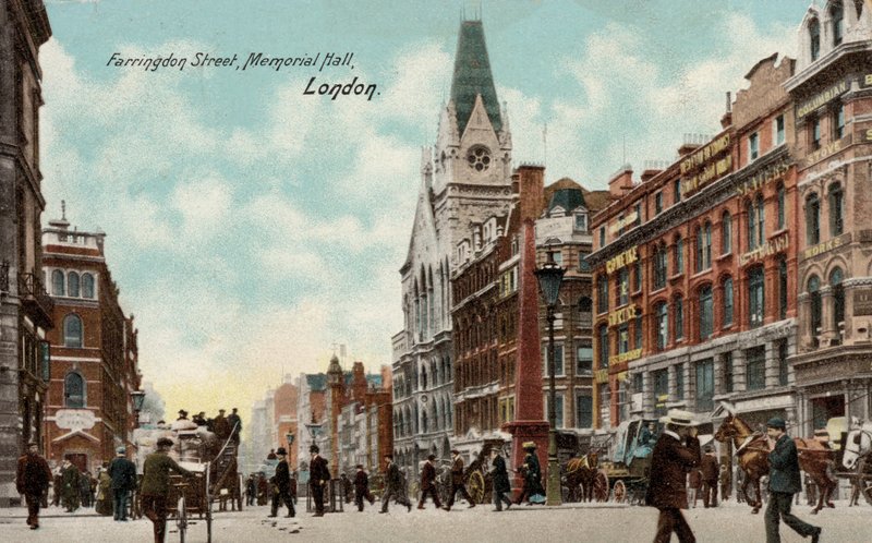 Farringdon Street, Memorial Hall, London by English Photographer