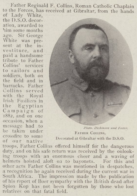 Father Collins, decorated at Gibraltar with the DSO by English Photographer