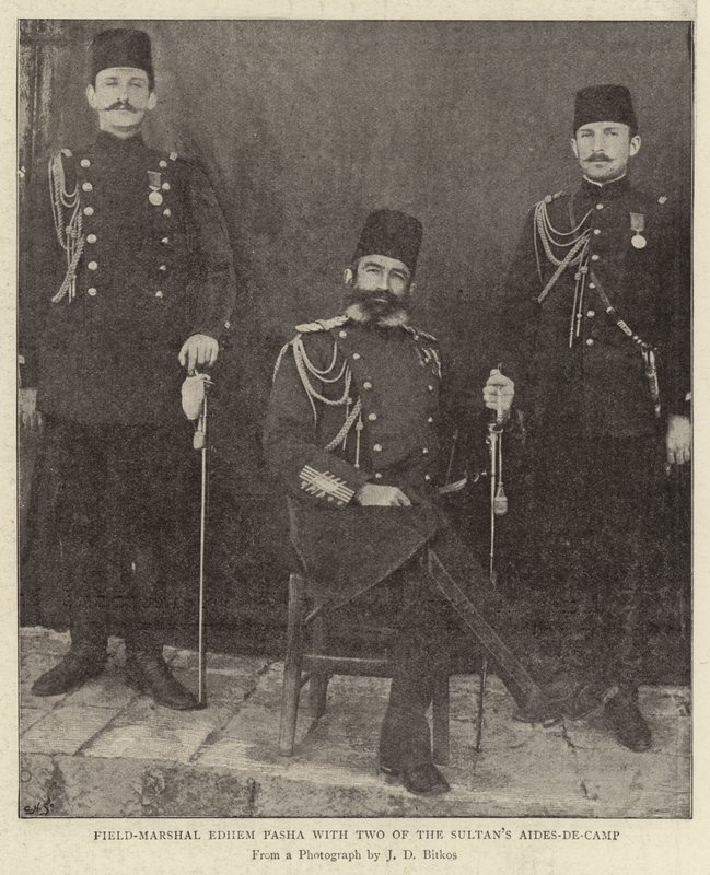 Field-Marshal Edhem Pasha with Two of the Sultan