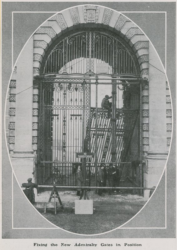 Fixing the New Admiralty Gates in Position by English Photographer
