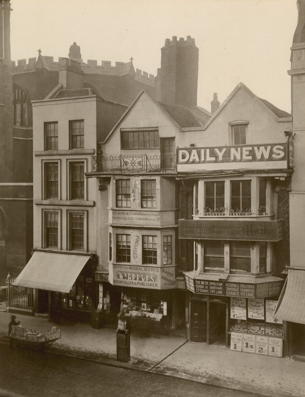 Fleet Street, London; north side featuring 184-186 Fleet Street by English Photographer