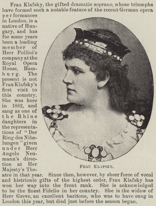 Frau Klafsky by English Photographer