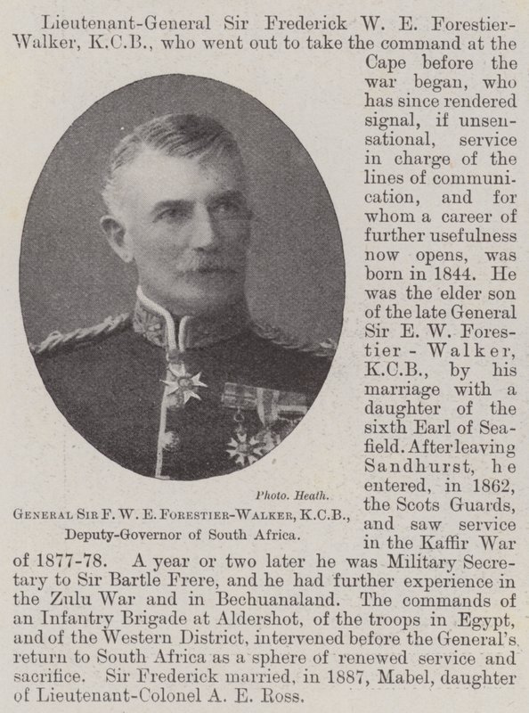 General Sir F W E Forestier-Walker, KCB, Deputy-Governor of South Africa by English Photographer