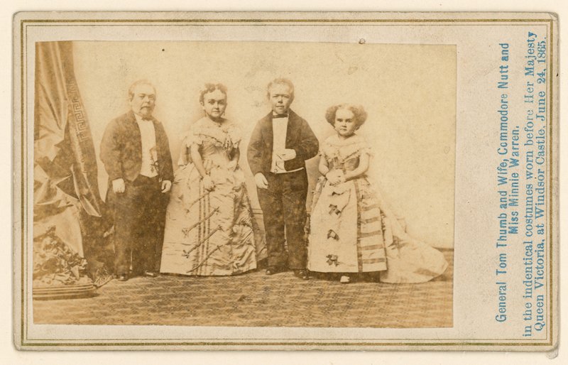 General Tom Thumb and His Wife, Commodore Nutt and Miss Minnie Warren by English Photographer