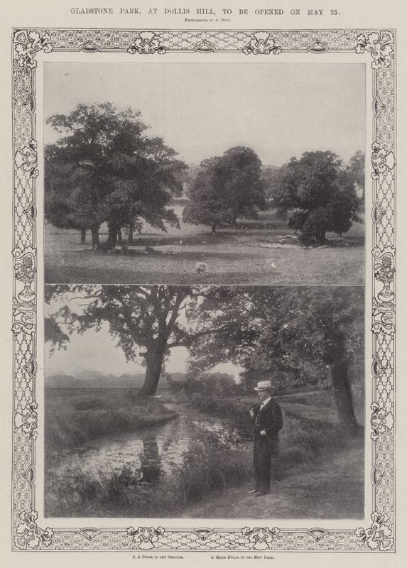 Gladstone Park, at Dollis Hill, to be opened on 25 May by English Photographer