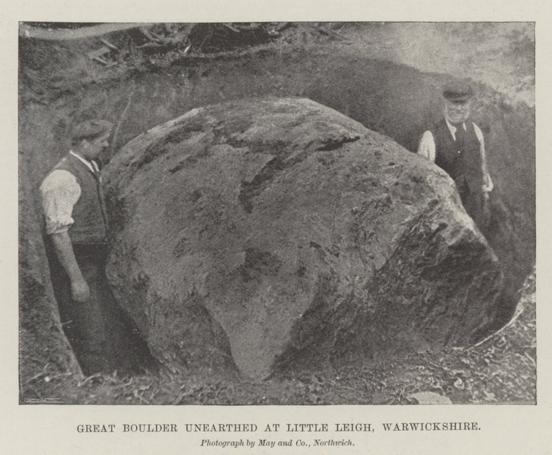 Great Boulder unearthed at Little Leigh, Warwickshire by English Photographer