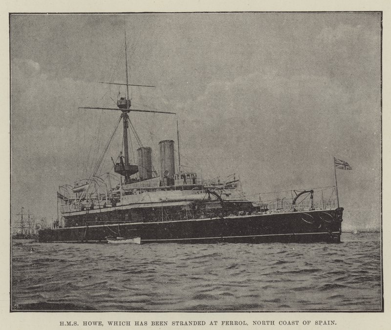 HMS Howe, which has been stranded at Ferrol, North Coast of Spain by English Photographer