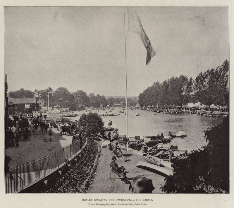 Henley Regatta, the Course from the Bridge by English Photographer