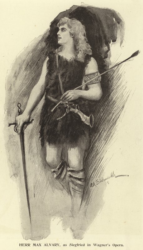 Herr Max Alvary, as Siegfried in Wagners Opera by English Photographer