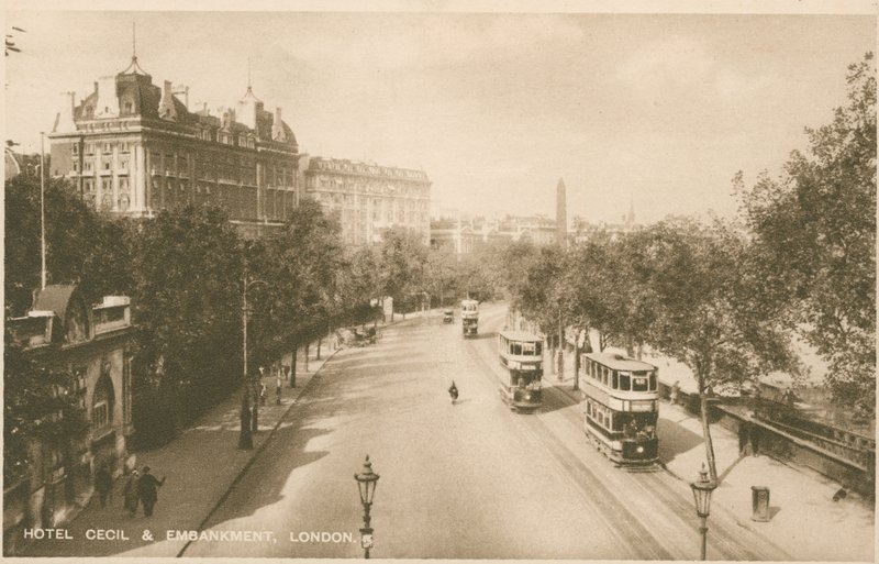 Hotel Cecil and Embankment, London by English Photographer