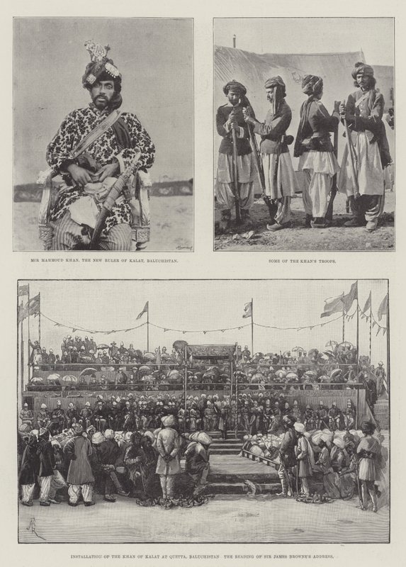 Installation of the Khan of Kalat by English Photographer