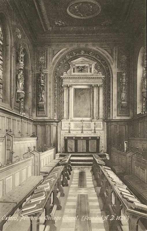 Interior, Pembroke College Chapel, Oxford, Oxfordshire by English Photographer