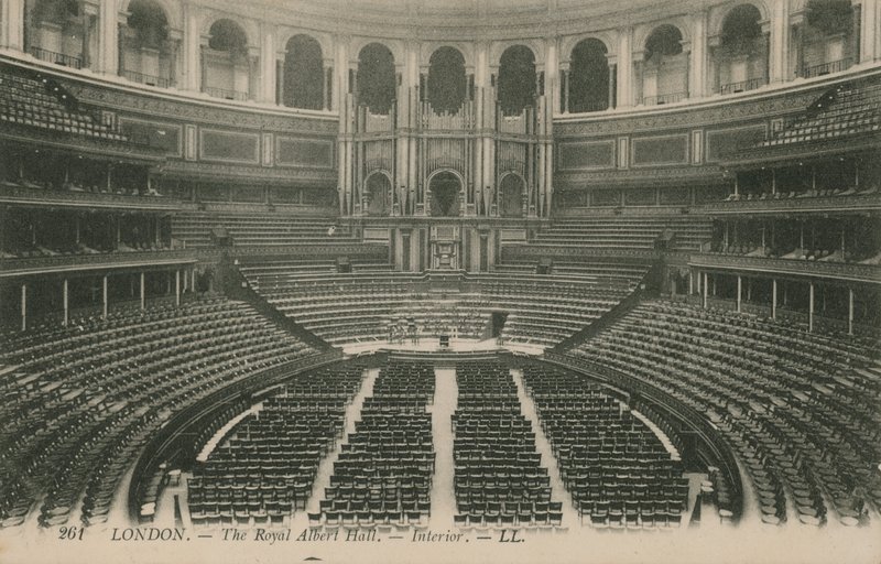 Interior of the Royal Albert Hall, London by English Photographer