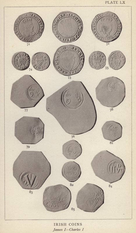 Irish Coins, James I, Charles I by English Photographer