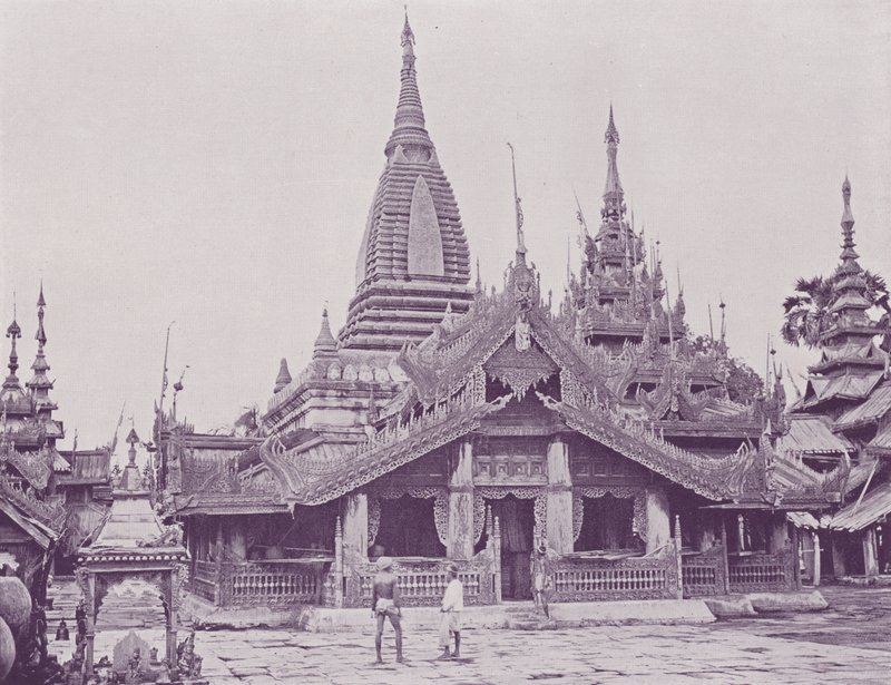 Khawn or Canopy in Front of Pagoda, Pagan by English Photographer