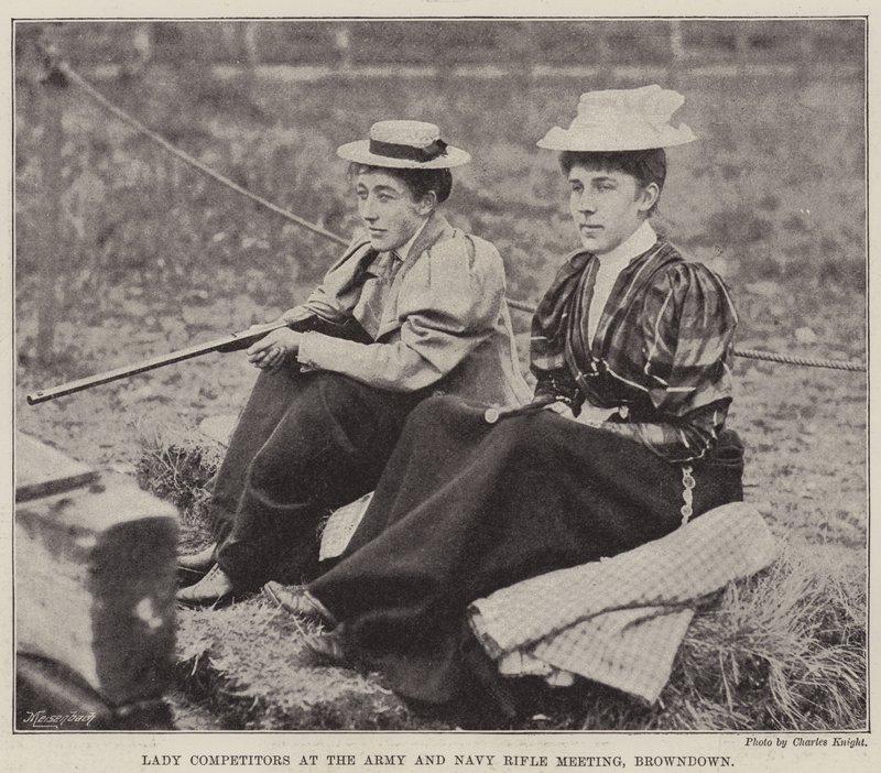 Lady Competitors at the Army and Navy Rifle Meeting, Browndown by English Photographer