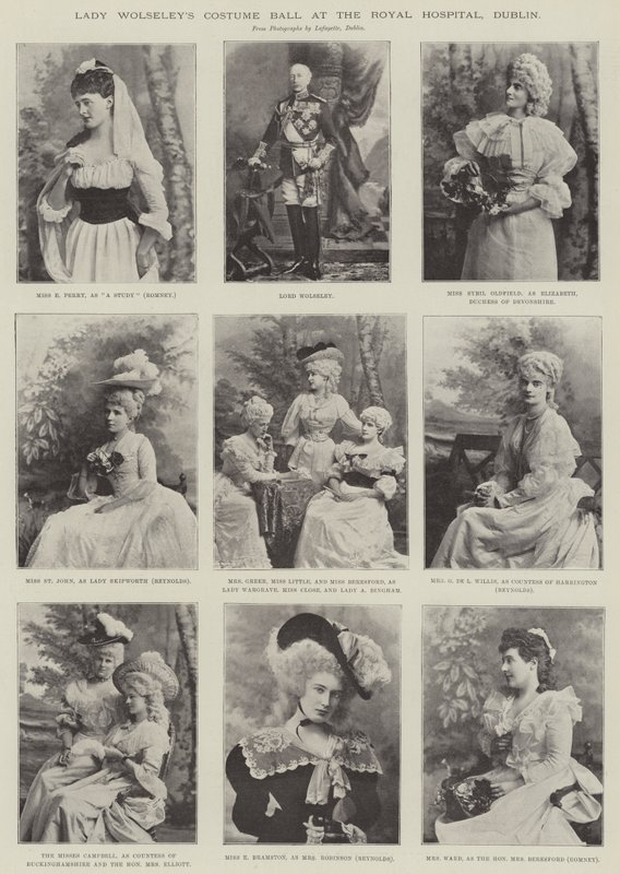Lady Wolseleys Costume Ball at the Royal Hospital, Dublin by English Photographer