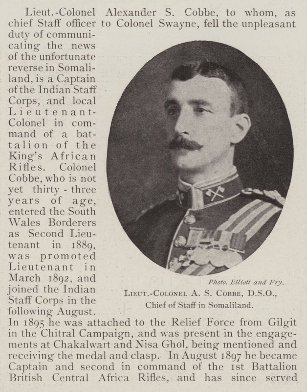 Lieutenant-Colonel A S Cobbe, DSO, Chief of Staff in Somaliland by English Photographer
