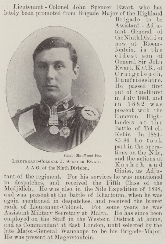 Lieutenant-Colonel J Spencer Ewart, AAG to the Ninth Division by English Photographer