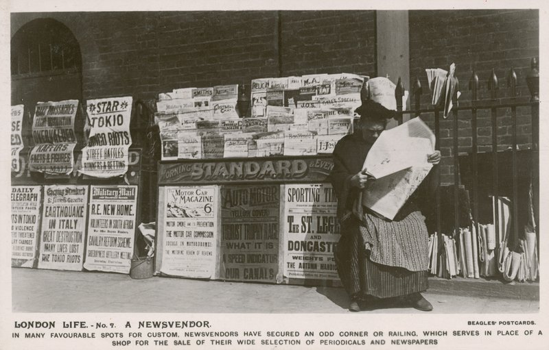 London Life, a Newsvendor by English Photographer