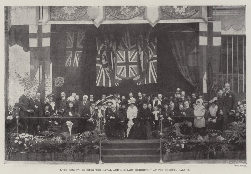 Lord Roberts opening the Naval and Military Exhibition at the Crystal Palace by English Photographer