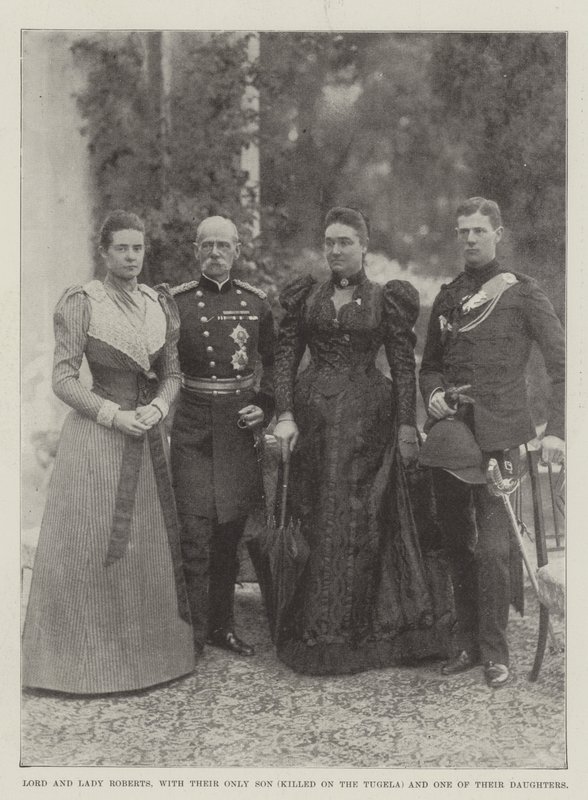 Lord and Lady Roberts, with their Only Son (killed on the Tugela) and One of their Daughters by English Photographer