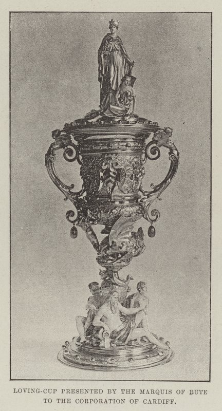 Loving-Cup presented by the Marquis of Bute to the Corporation of Cardiff by English Photographer