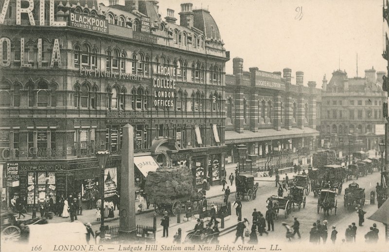 Ludgate Hill Station and New Bridge Street, London by English Photographer