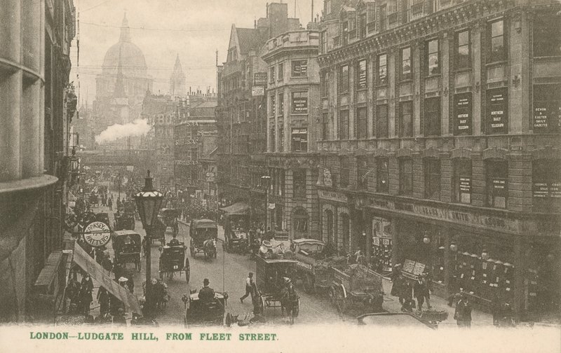 Ludgate Hill from Fleet Street, London by English Photographer